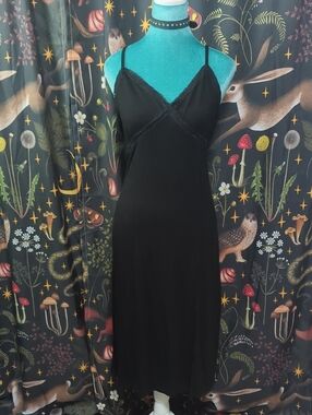 Lace Trim Cotton Modal Slip Dress